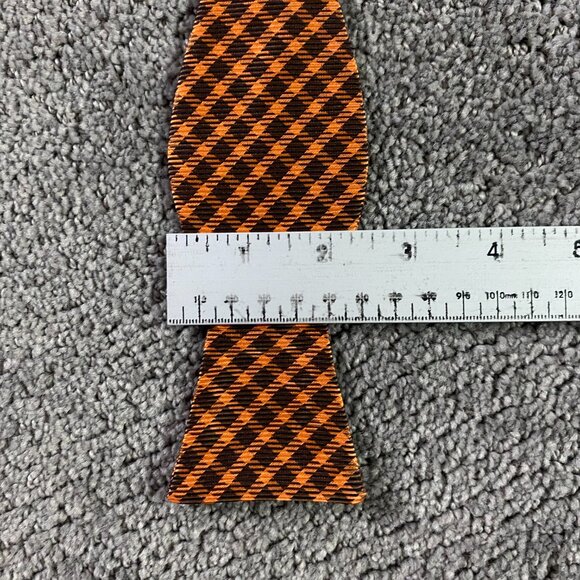 NWT Ted Baker London Bow Tie Adjustable Orange Silk - Picture 8 of 11